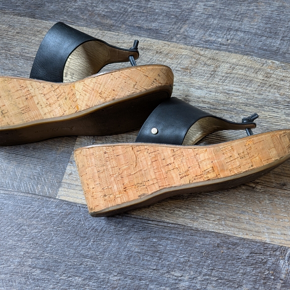 Black Wedge Sandals - Picture 3 of 10